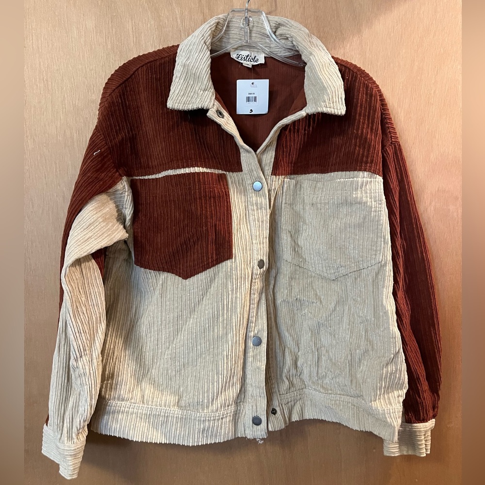 Colorblock shacket
